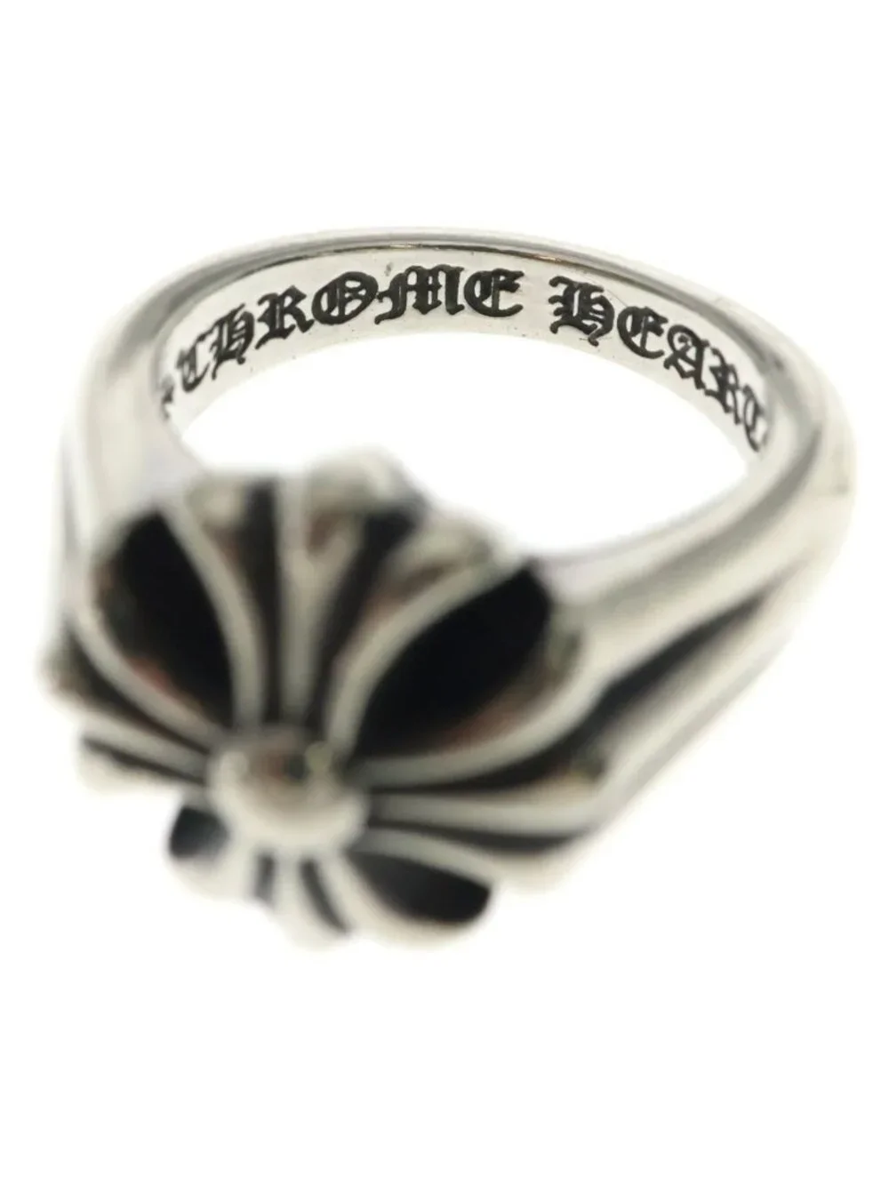 Chrome Hearts Cutout CH Pls Small Plus Ring Silver